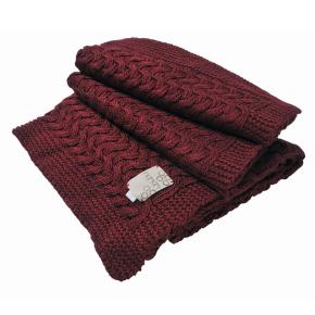 Плед вязаный винный 130x180 Estiva Knitted Hamam - Красный