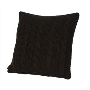 Подушка вязаная косами 40x40 Boston - Шоколад