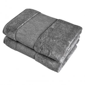 Полотенце мягкое 50х100 Ash модал / хлопок - Темно-серый - Фото 2