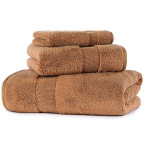 Полотенце для рук и лица махровое 100% хлопок органический 30х40 Heritage Natural Cotton - Темно-карамельный