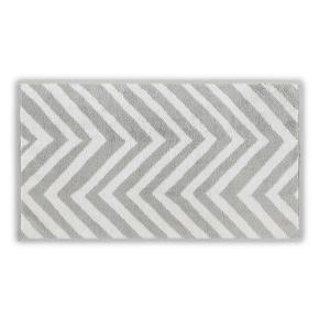 Полотенце полосатое зигзаг махровое 40х71 Chevron Yarn Dyed - Светло-серое L'appartement