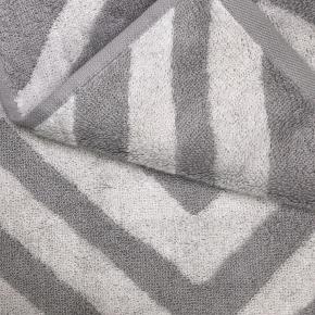 Полотенце зигзаг махровое 40х71 Chevron Yarn Dyed - Светло-серое L'appartement