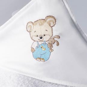 Полотенце детское с капюшоном 90х90 Honey Boy - Белый - Фото 3