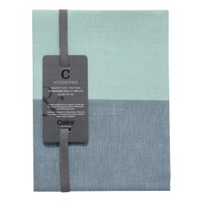 Полотенце кухонное для посуды из Германии Cawo Home 50х70 Cuisine Duo 535 14 - Синий / Мятный