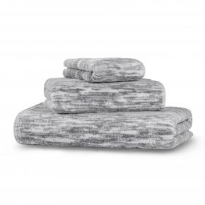 Полотенце махровое мрамор 50х100 Marble - Бело-серый - Фото 1