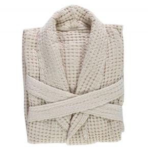 Халат вафля Поусада M от Abyss & Habidecor (Абисс и Хабидекор) 101 - Светло-бежевый 100% хлопок египетский премиум