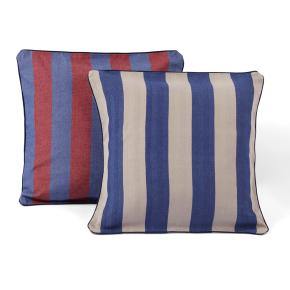 Подушка декоративная полосатая 45x45 Rhode Island Stripe - Темно-синий / Красный