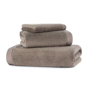 Полотенце шёлковое с хлопком для лица и рук 50х100 Shine Coton & Silk - Дым