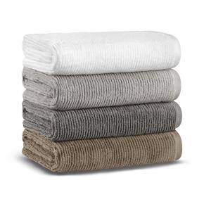 Полотенце элитное пушистое 30х40 Slim Ribbed от Lappartement (Лапартмент) - Cable Stone Серо-Коричневый Турция - все цвета