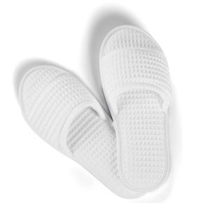 Тапочки вафельные открытые женские / мужские L/XL (40-43) Mia Waffle - Белый
