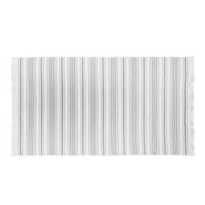 Полотенце турция легкое в полоску двустороннее 100х180 Stripe Gauze - Белый / Темно-серый