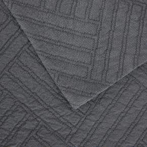 Покрывало из хлопка геометрия 150x200 Tilt букле - Черное от Клэр Батист