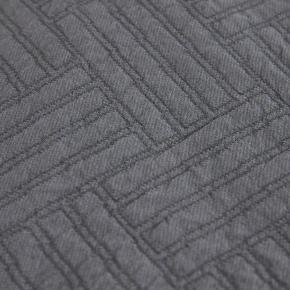 Покрывало из хлопка геометрия прямоугольники 150x200 Tilt букле - Черное от Клэр Батист