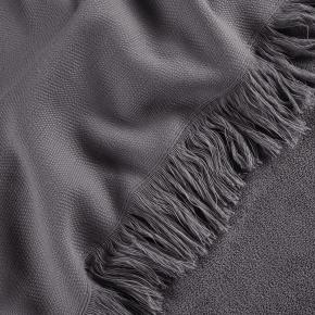 Полотенце пештемаль турецкая для пляжа, бассейна и яхты 100х180 Topkapi Pestemal - Темно-серая