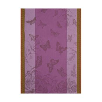 Полотенце для посуды 60х80 Jardin des Papillons - Фиолетовое от Le Jacquard Francais (Жаккард Франсе)