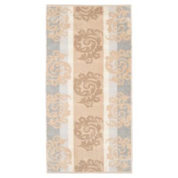 Полотенце махровое жаккард 50х100 Cawo Noblesse Cashmere Jacquard 1057 33 - Бежевое