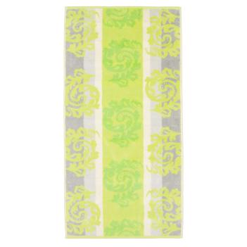 Полотенце хлопок 100% жаккардовое махровое 50х100 Cawo Noblesse Cashmere Jacquard 1057 45 - Салатовое