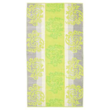 Полотенце хлопок 100% жаккардовое махровое 80х150 Cawo Noblesse Cashmere Jacquard 1057 45 - Салатовое