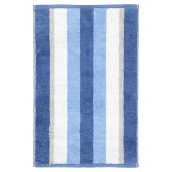 Полотенце в полоску махровое 30х50 Cawo Noblesse Stripe 1087 11 - Синее