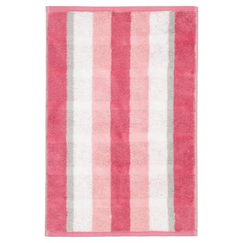 Полотенце Германия хлопковое в полоску махровое 30х50 Cawo Noblesse Stripe 1087 22 - Розовое