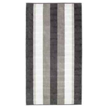 Полотенце в полоску махровое 80х160 Cawo Noblesse Stripe 1087 77 - Серое
