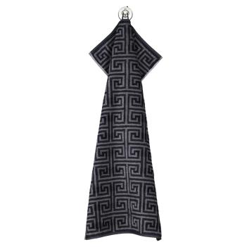 Полотенце греческий орнамент европа люкс махровое 50х100 Cawo Noblesse Elegance Allover 1088 97 - Черное