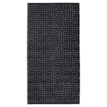 Полотенце греческий узор махровое 50х100 Cawo Noblesse Elegance Allover 1088 97 - Черное