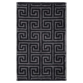 Полотенце греческий узор махровое 30х50 Cawo Noblesse Elegance Allover 1088 97 - Черное