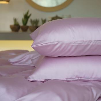 Постельное белье евро (200х220; 50х70 - 2 шт; 180х200х40) Lilac Brilliant Grass - Лиловое от Герман Грасс
