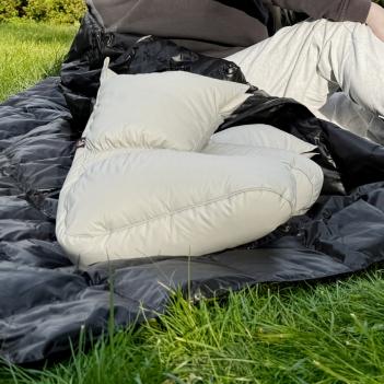 Пуховые тапочки туристические премиум (Сапожки-носочки) 36/39 Comfort Socks Travel Grass - Серый