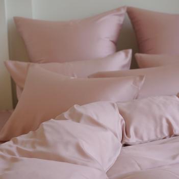 Пододеяльник пыльно-розового цвета 160х220 Rose Brilliant Grass - Розовый 100% тенсель
