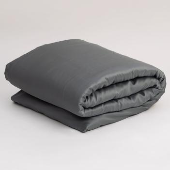 Пододеяльник сатин полуторный (140х205) Grey Brilliant Grass 100% тенсель - Серый
