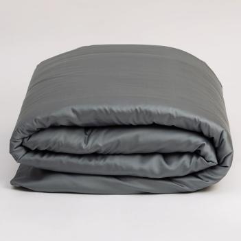 Постельное белье евро (200х220; 50х70 - 2 шт; 70х70 - 2 шт; 160х200х40) Grey Brilliant Grass - Серое премиум сатин