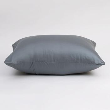 Постельное белье евро (200х220; 50х70 - 2 шт; 70х70 - 2 шт; 160х200х40) Grey Brilliant Grass - Серое 100% тенсель
