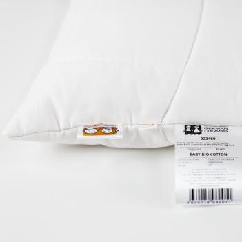 Подушка детская на молнии 40х60 Baby Bio Cotton Grass хлопок - регулируемая (300 гр.) детально