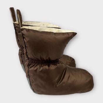 Пуховые тапочки туристические (Сапожки-носочки) 40/45 Comfort Socks Travel Grass - Бежевые German Grass