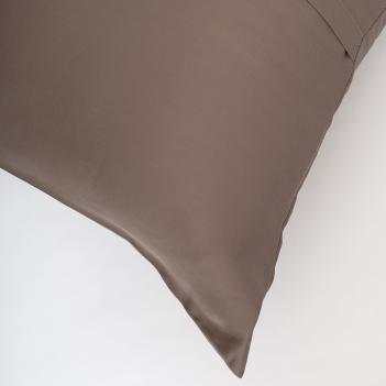 Постельное белье евро (200х220; 50х70 - 2 шт; 240х260) Havana Brown Brilliant Grass - Коричневое наволочка на запахе