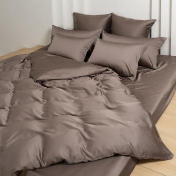 Пододеяльник гладкий 200х200 Havana Brown Brilliant Grass - Коричневый