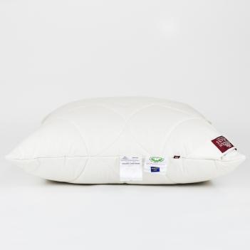 Подушка стеганая 70х70 Organic Linen Grass  лён / хлопок - регулируемая (1100 гр.) Холлофайбер