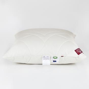 Подушка натуральная эко стеганая 70х70 Organic Linen Grass  лён / хлопок - регулируемая (1100 гр.)