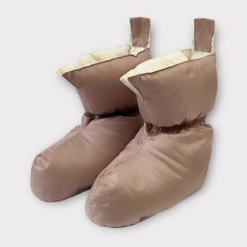 Теплые пуховые сапожки непромокаемые 40/45 Comfort Socks Travel Grass - Карамельно-бежевый German Grass