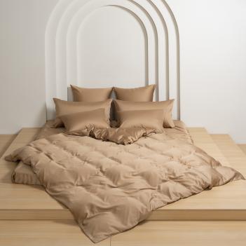 Постельное белье качественное евро (200х220; 50х70 - 2 шт; 240х260) Sand Brilliant Grass - Песочный от German Grass
