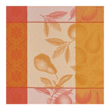Салфетка столовая 58x58 Arriere-pays - Оранжевая от Le Jacquard Francais (Жаккард Франсе)