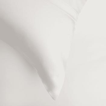 Постельное белье элитное евро (200х220; 50х70 - 2 шт; 240х260) Arctic White Brilliant Grass - Белое - наволочка детально
