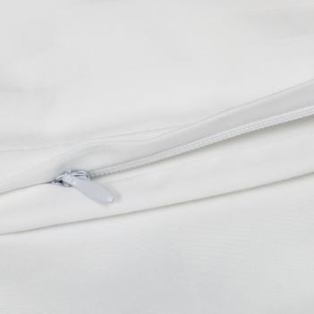 Пододеяльник в полоску на молнии как в отеле 150х200 Strip Palette Grass - Белый