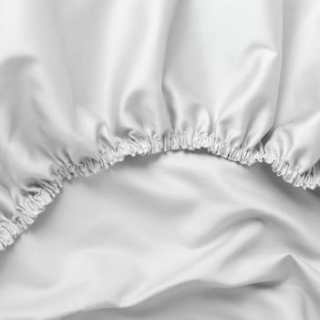 Простыня на резинке (180х200х40) Ash Grey Allure Grass 100% Египетский хлопок - Светло-серый от Герман Грасс