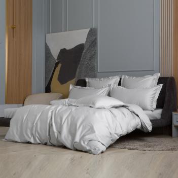 Наволочки дорогие (50х70 - 2 шт.) Ash Grey Allure Grass 100% Египетский хлопок - Светло-серый