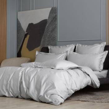 Комплект наволочек элитный (50х70 - 2 шт.) Ash Grey Allure Grass 100% Египетский хлопок - Светло-серый