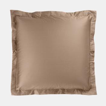 Постельное белье элитное евро (200х220; 70х70 - 2 шт; 180х200х40) Caramel Beige Allure Grass - Карамельно-бежевый