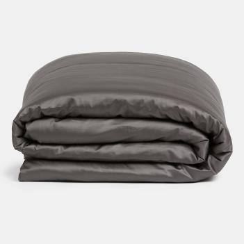 Пододеяльник графитовый 240х220 Graphite Allure Grass 100% хлопок сатин - Темно-серый